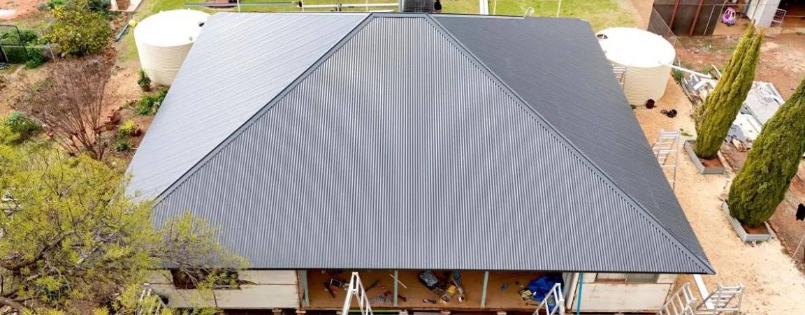 After: Metal roof