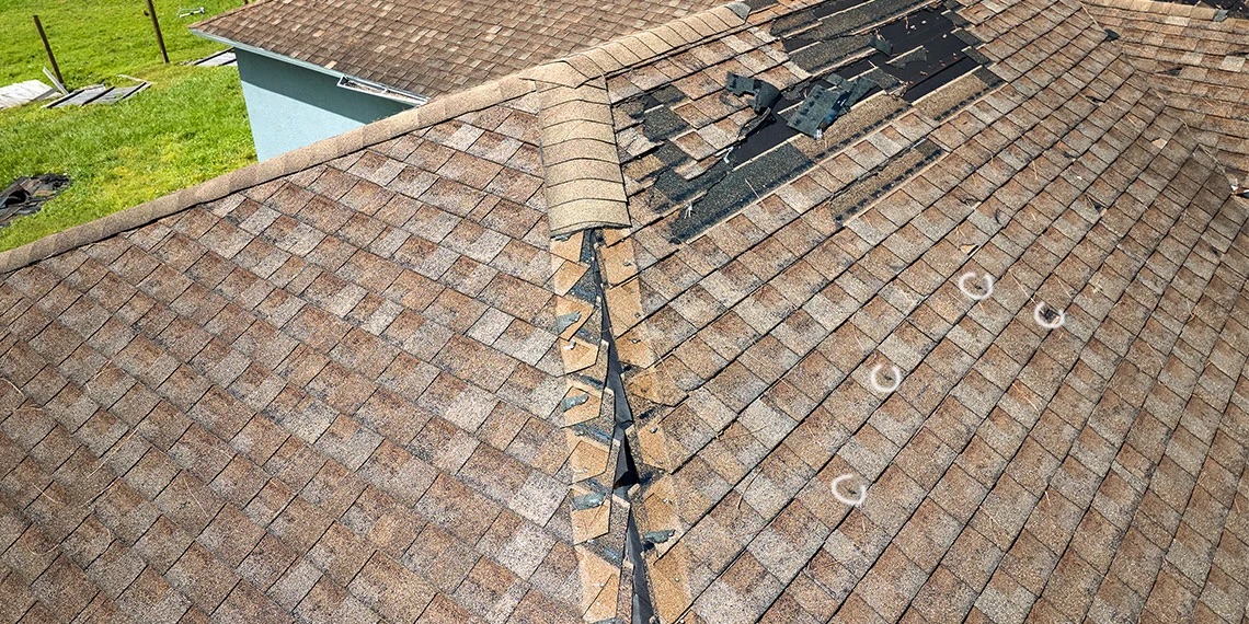 Before: Asphalt shingle roof, Logan
